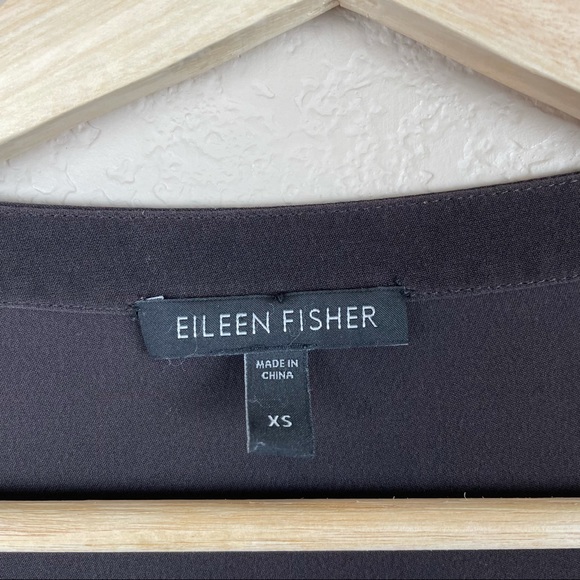 Eileen Fisher 100% Silk Brown Tunic Size XS - Picture 5 of 9
